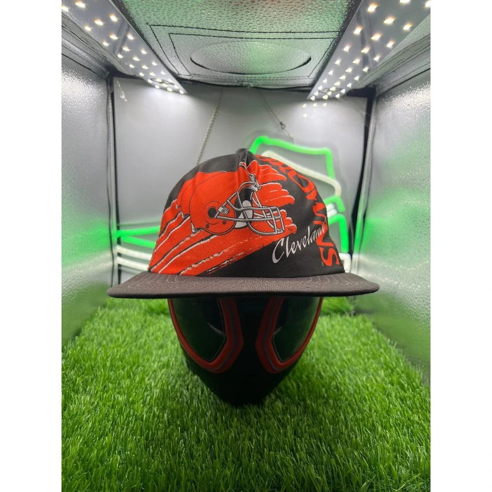 Vintage Cleveland‎ Browns NFL New Era Mesh Snapback Cap Trucker Hat OSFM